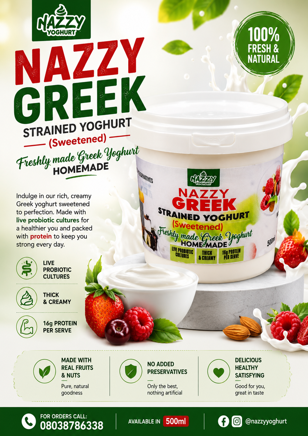 Nazzy Greek Sweetened Yorghurt