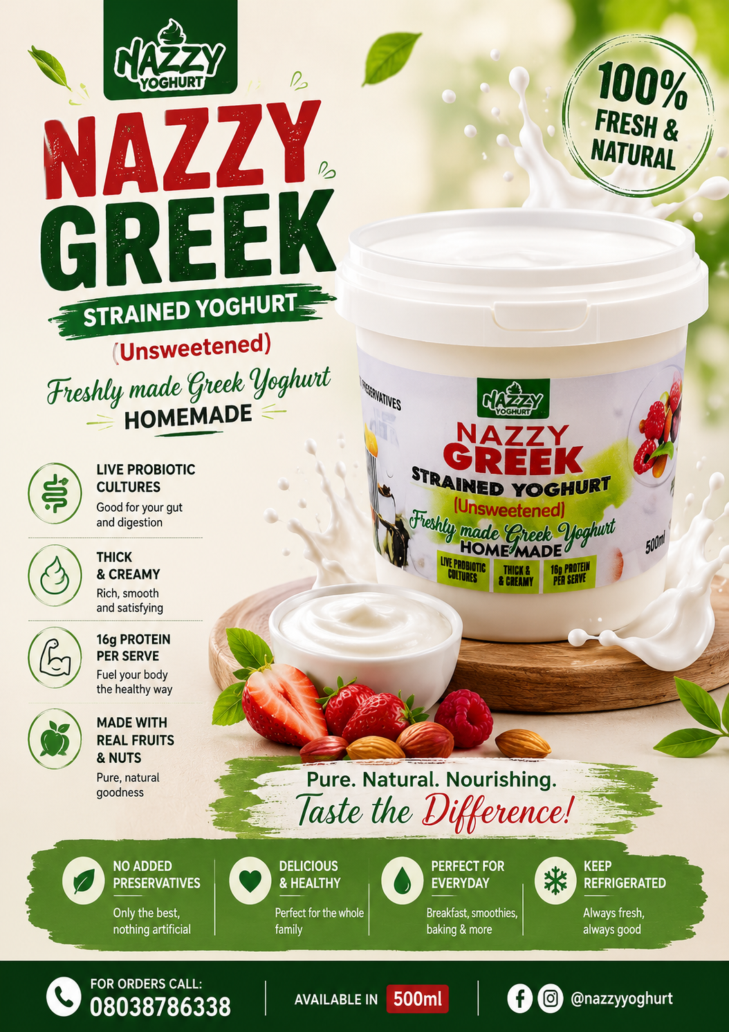 Nazzy Greek Unsweetened Yorghurt