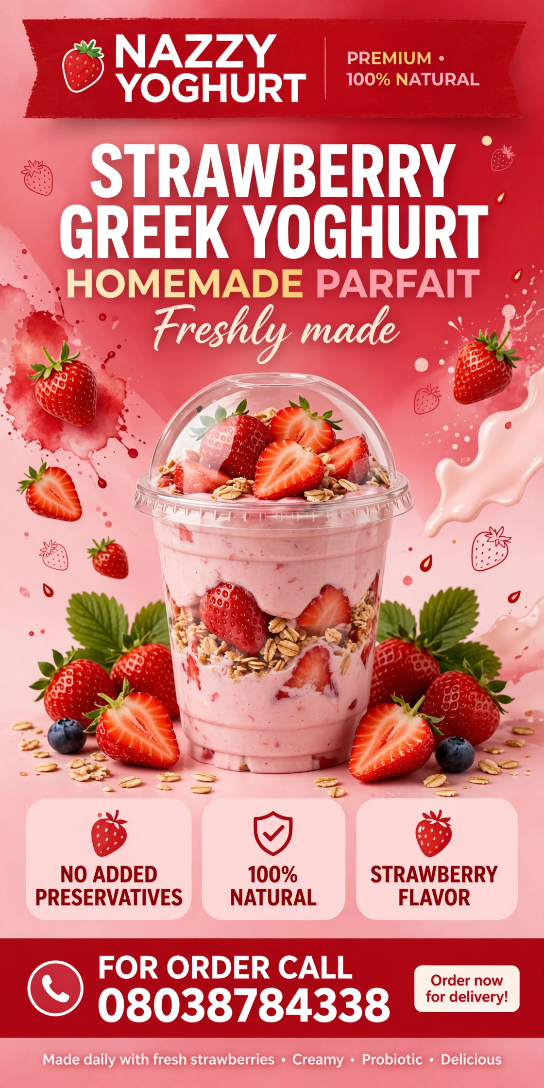 strawberry crunch parfait